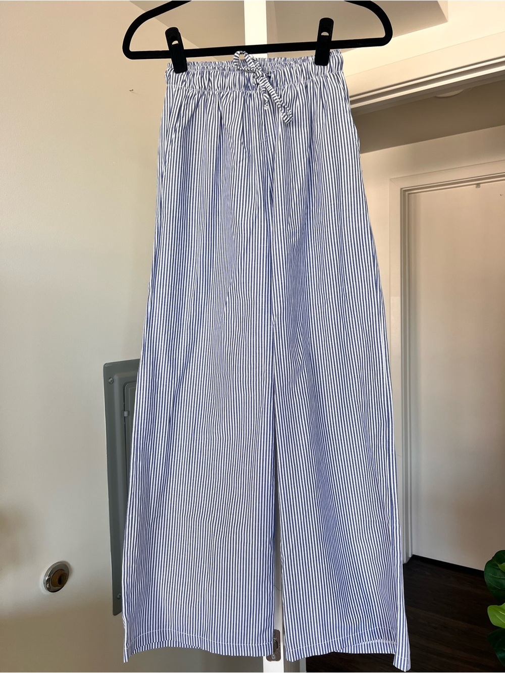 Subdued Made In Italy High Waist Striped Cotton Drawstring Pants Size XS